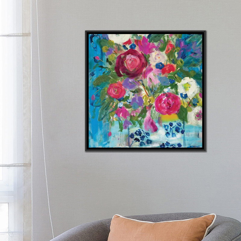 « précieux life », impression sur toile, H 26 po x l 26 po x P 1,5 po, Toile avec cadre noir, Pas de tapis