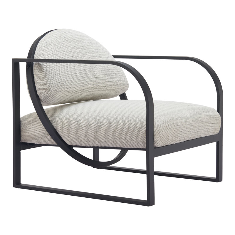 Fauteuil d'appoint moderne pour salon de détente en oléfine rembourré