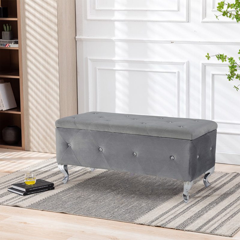 Joerie Velvet Ottoman