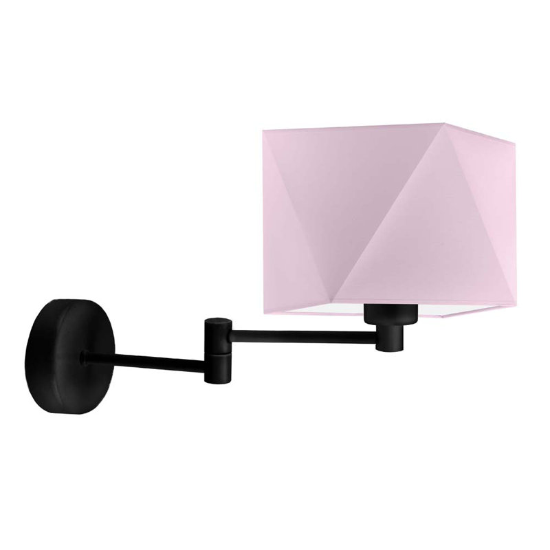 Ayannah Steel Armed Sconce, Black, Light Violet