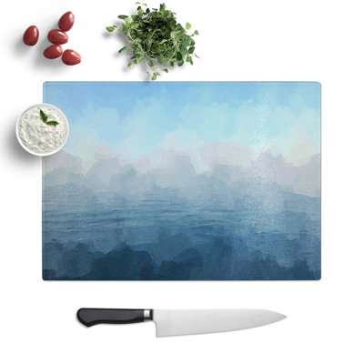 Tempered Glass Calm Horizon Chopping Board