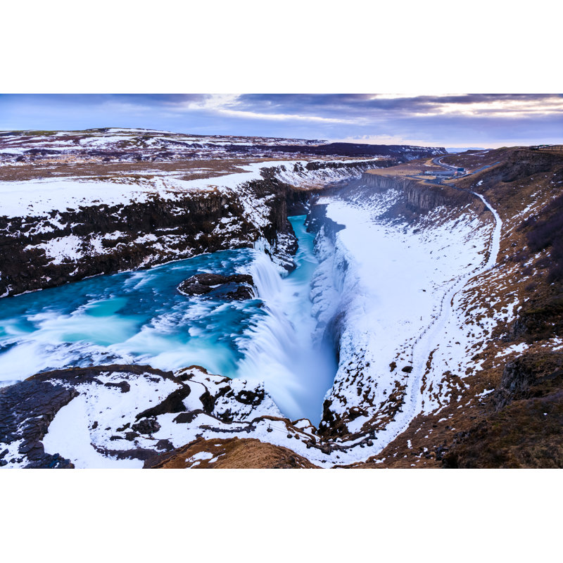 Gullfoss Waterfall - Wrapped Canvas Print, 30cm H x 46cm W x 3.8cm D