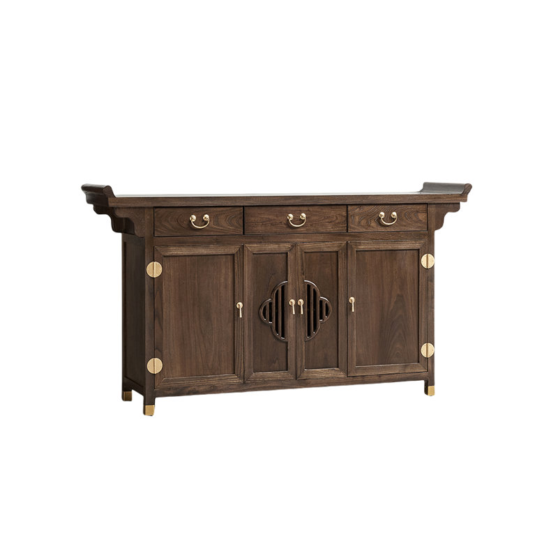 Armoire de rangement en bois massif de style chinois