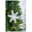 Ornement suspendu en forme de flocon de neige en fer blanc, boule d'hiver 6,3 x 1,8 x 6,7 pouces, ensemble de 6