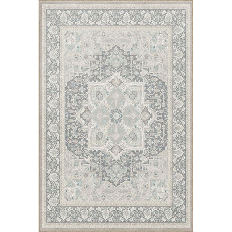 Tapis gris lavable à la machine, Tapis de couloir 4 pi 11 po x 9 pi 10 po