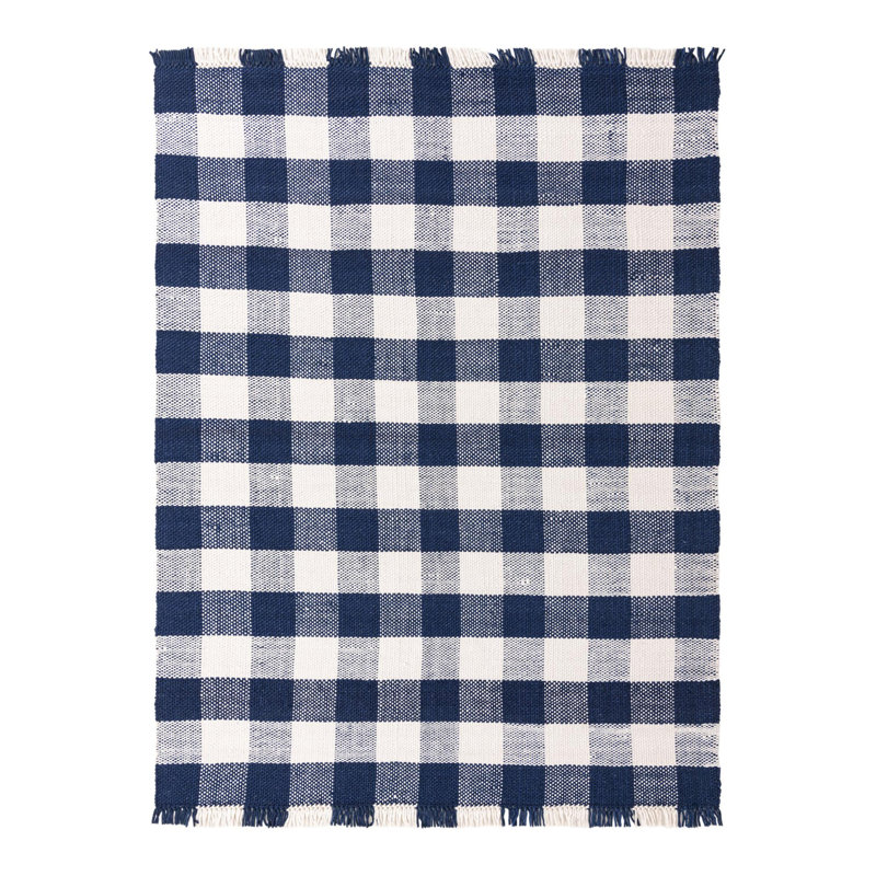 Maskeen Plaid Indoor / Outdoor Rug, Rectangle 9' x 12'