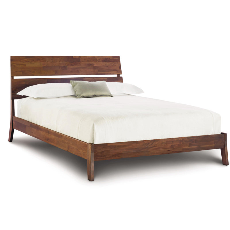 Linn Solid Wood Bed, King, Natural Walnut
