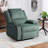 Ameiah Upholstered Gray Green Corduroy Manual Push Back Recliner Chair with Wingback-718261658