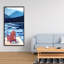 «Lake Dock Mountains Chairs», décor de toile encadrée