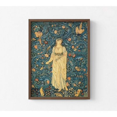 Flora By William Morris, Framed Medieval Design Print, Flora Tapestry Poster Print, Framed William Morris Tapestry Print, Spring Poster