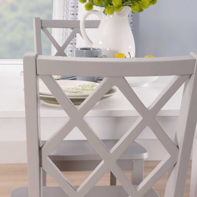 4 - Person Four Leg Dining Set, Gray