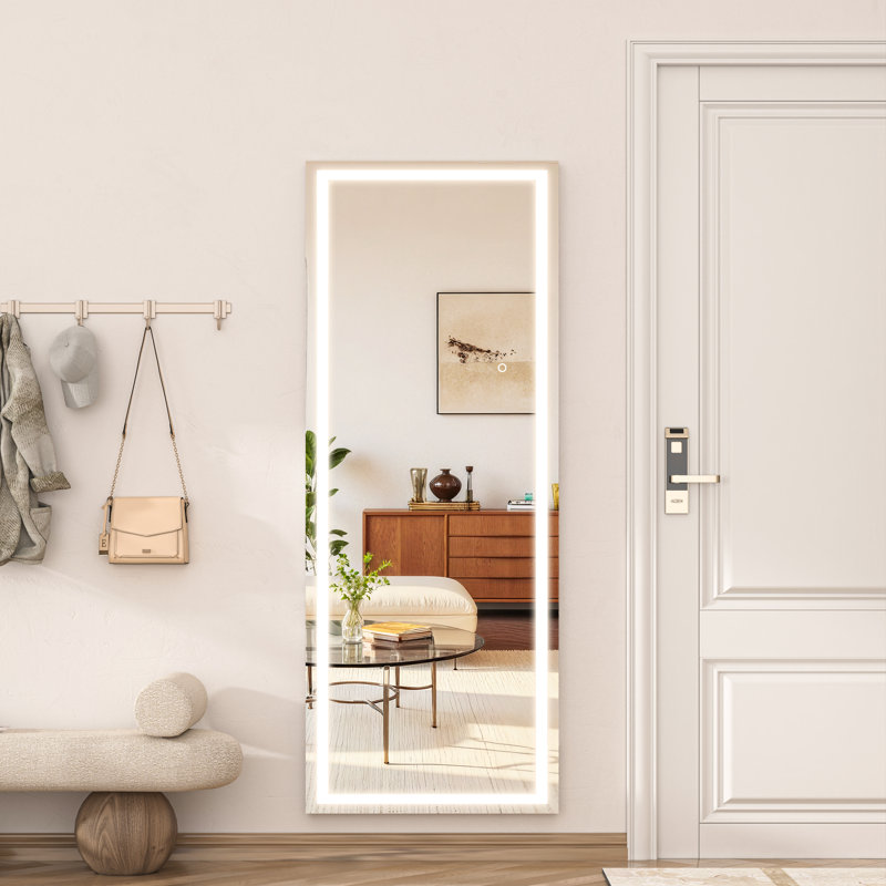 Ivy Bronx LED Bathroom Mirror with Lights – Tempered Glass, Anti-Fog, Dimmable, 3 Color Modes, Wall-Mounted & 3-Year Warranty