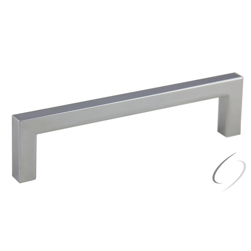 Poignée barre Modern Square 6 3/10 "Center to Center, Chrome poli, 5"