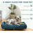 Raised Pet Couch With Comfortable Cushion, Pine Wood Legs