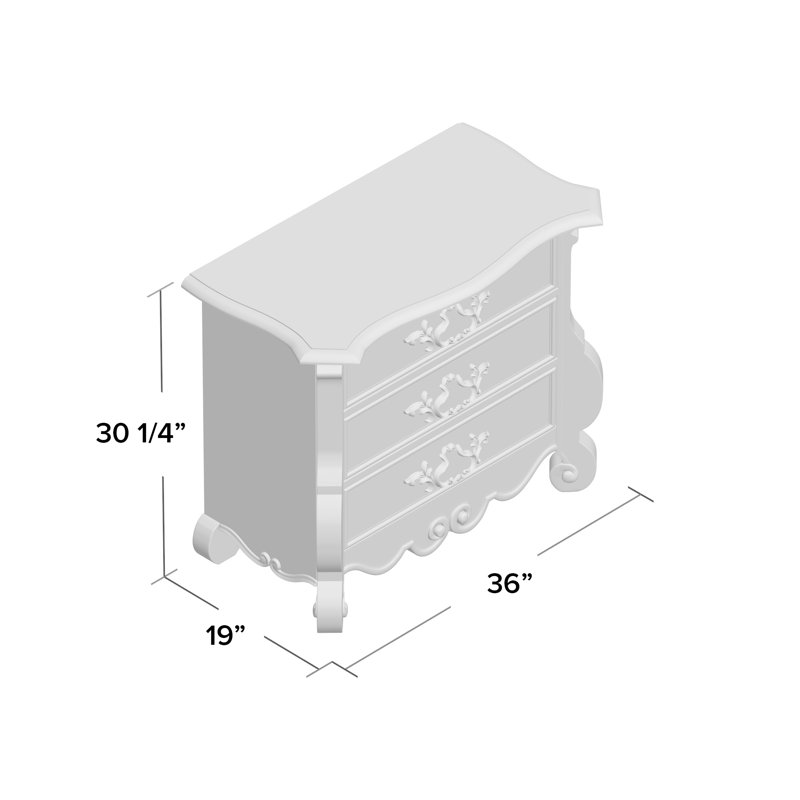 Chatelet 37'' W Nightstand, Caramel Froth