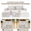 Canapé modulaire 83 po, canapé-lit modulaire en forme de L avec repose-pieds, canapé-lit modulaire à 3 places avec ressorts ensachés, coussins décoratifs pour le salon, aucun assemblage requis-666447496
