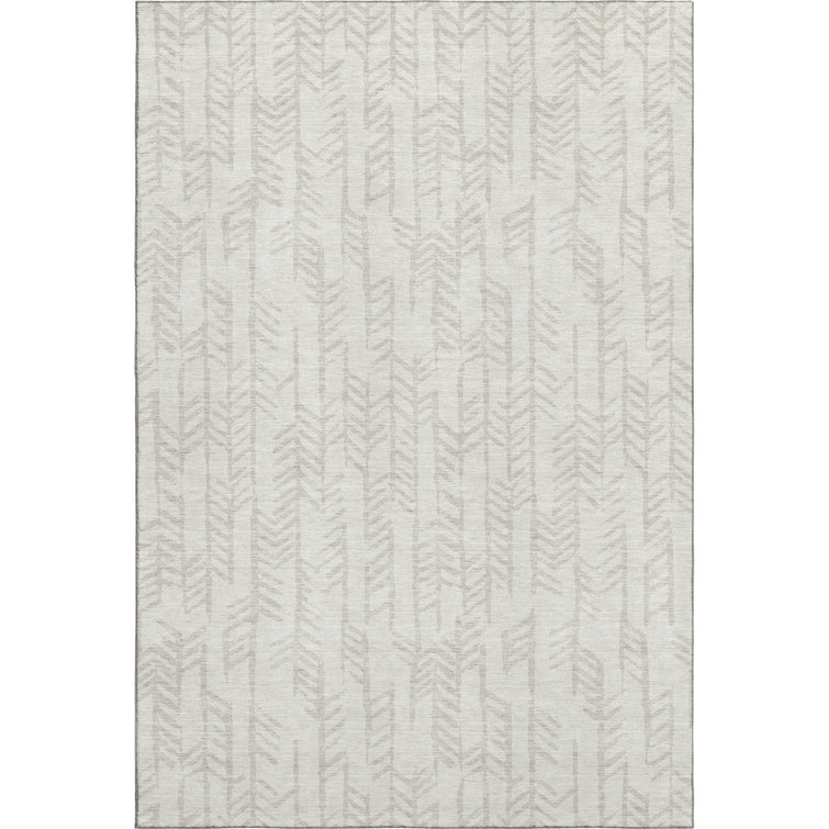 Premium Machine Washable Prisco Ivory Rug