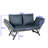 Foldable Wicker Bench For Patio Conversation