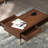 Retro design solid wood coffee table