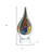 Fienley Blue and Yellow Murano Glass Modern Abstract Tabletop Sculpture-891059203