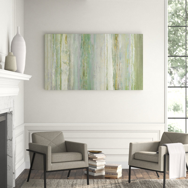 Le Vert Print by Guseul Park, Hand Embellished, 30" H x 53" W x 1.5" D