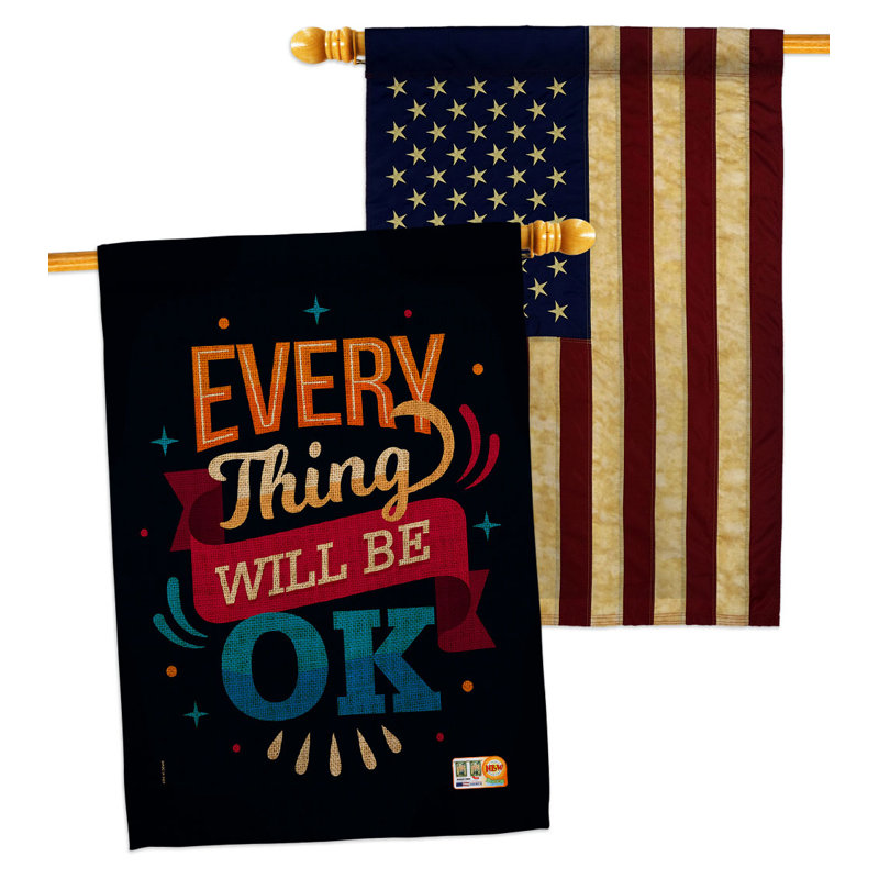 Drapeau de maison en polyester 40 x 28 po Will To Ok
