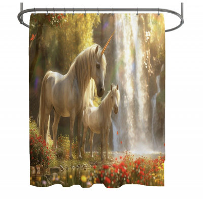 Rideau de douche Unicorns - fantaisie, décor de salle de bain