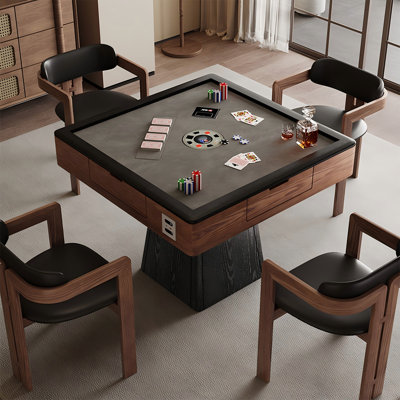 35.43"Automatic Multi-Functional Solid Wood Poker and Gaming Table