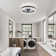 20" Dimmable Crystal Ceiling Fan With Led Light And Remote Control