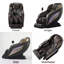 Fauteuil de massage inclinable 4D zéro gravité avec rail SL de 147 cm, massage Shiatsu complet du corps et par coussins gonflables, chauffage lombaire et des mollets, balayage corporel par IA, commande vocale et haut-parleurs Bluetooth, similicuir, Onyx et Or-934943807