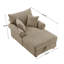 Chaise longue rembourrée en chenille avec rangement-110848827
