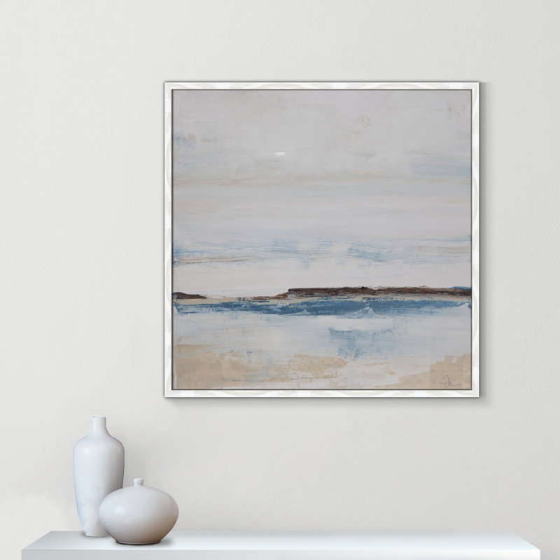 «Walk with Me» par Casa Fine Arts, H 32 po x l 32 po x P 0,75 po, Cadre simple blanc