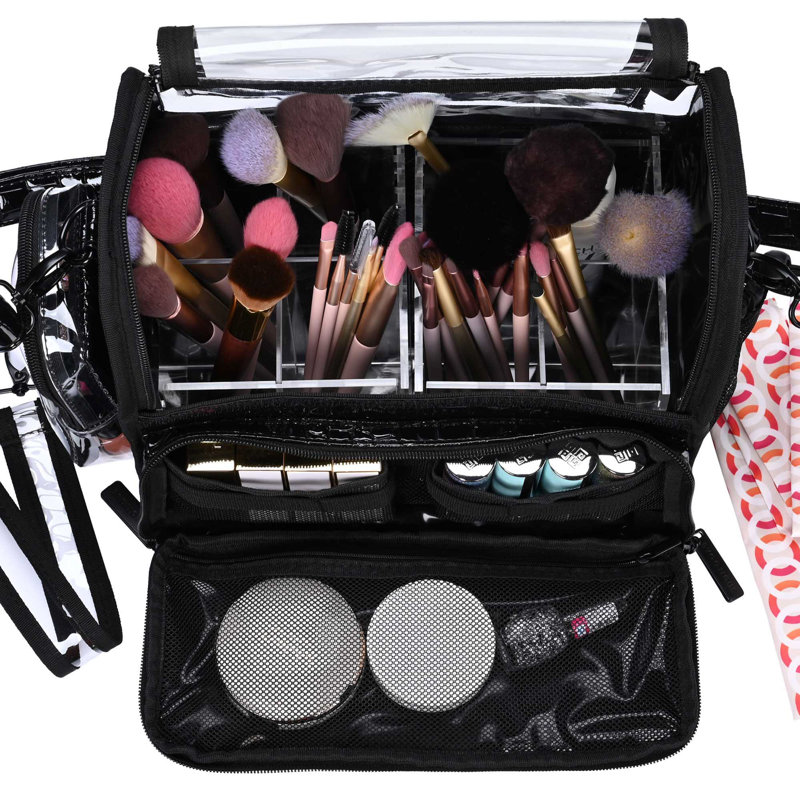 Setrag Polyurethane (PU) Makeup Organizer, Black