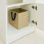 Système d'organisation modulaire en bois avec miroir en blanc