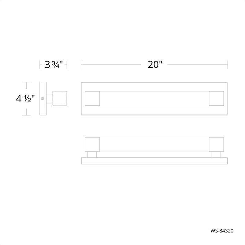 Black Crystal Fused Acrylic Dimmable LED Bath Bar
