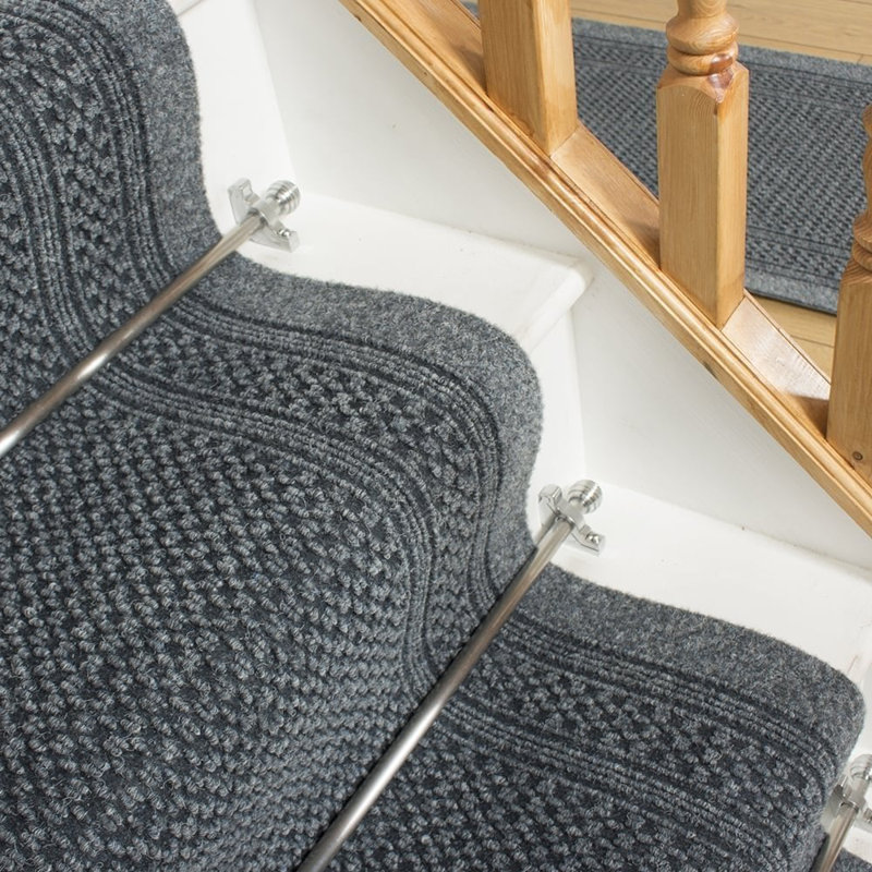 Stair Runner Abbigail Solid Colour Indoor Area Rug, Runner 510cm x 80cm