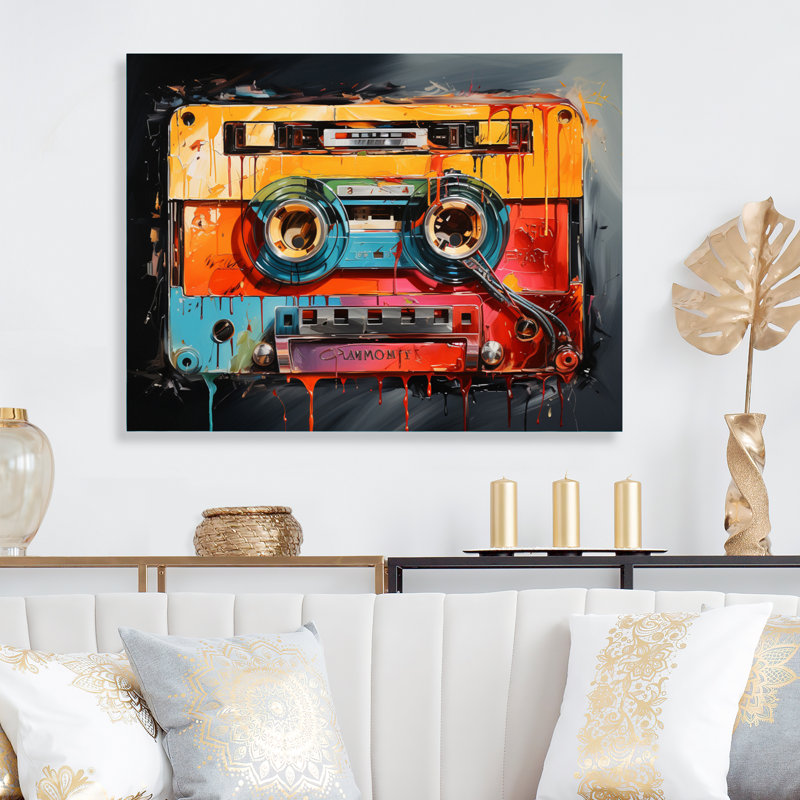 Cassette, cassettes, Mixtape Magic - musique, art mural en métal, H 24 po x l 32 po