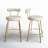 Kayson 25.5" Gold Swivel Upholstered Counter Stools-1129021423