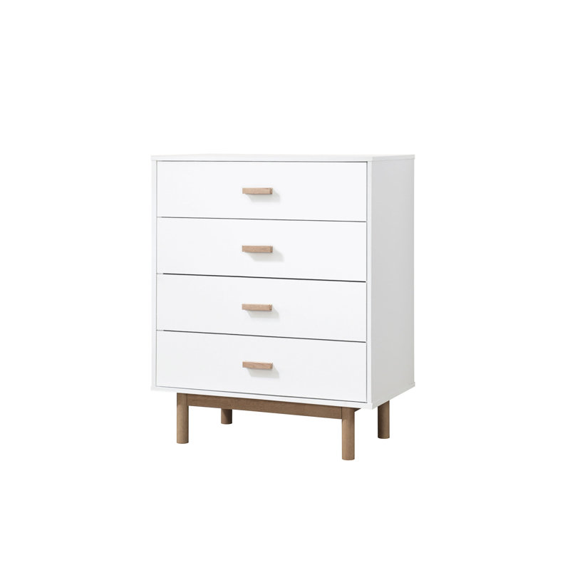Artemis 80.00cm W 4 - Drawer Chest of Drawers, White/Oak