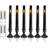 Upgraded Flameless Taper Candles With Remote,6 PC Acrylic Battery Operated Candles With Candlesticks,Flickering Led Window Candles For Home Table And Wedding Decor(Grey)