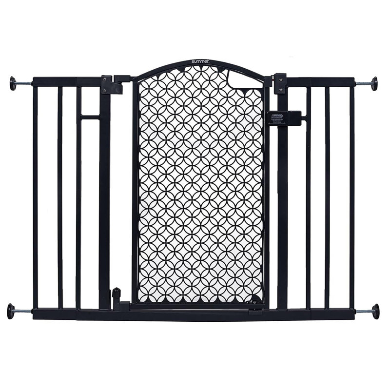 Ethelrine Metal Free Standing Pet Gate With Door