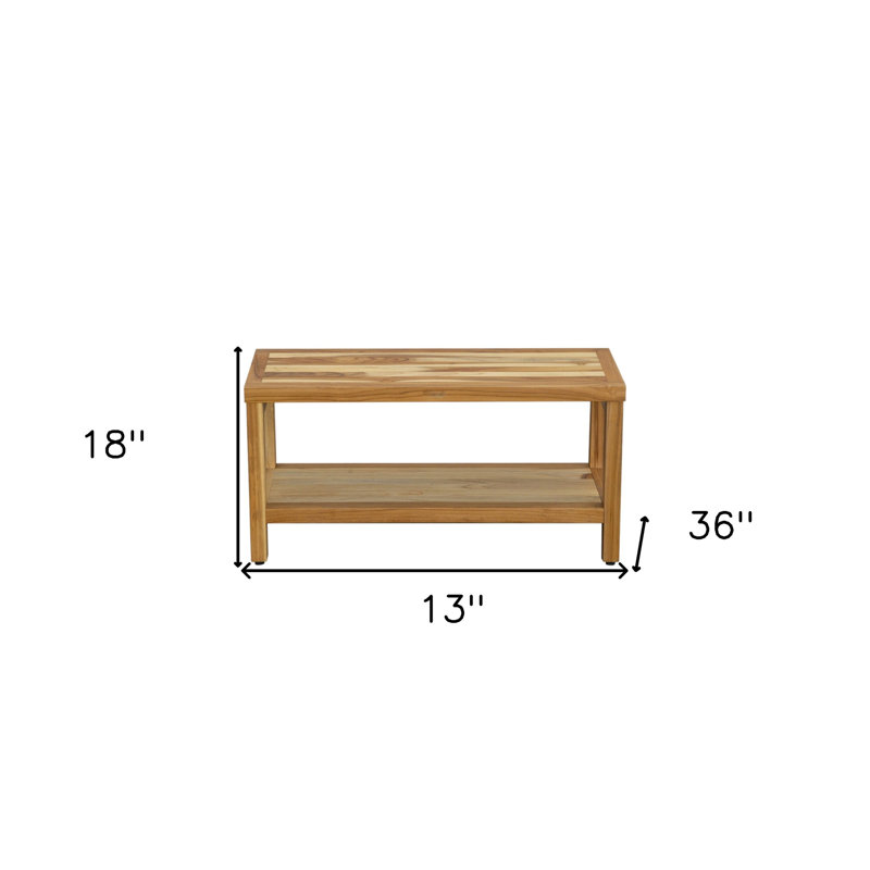 36" W Teak Shower Bench
