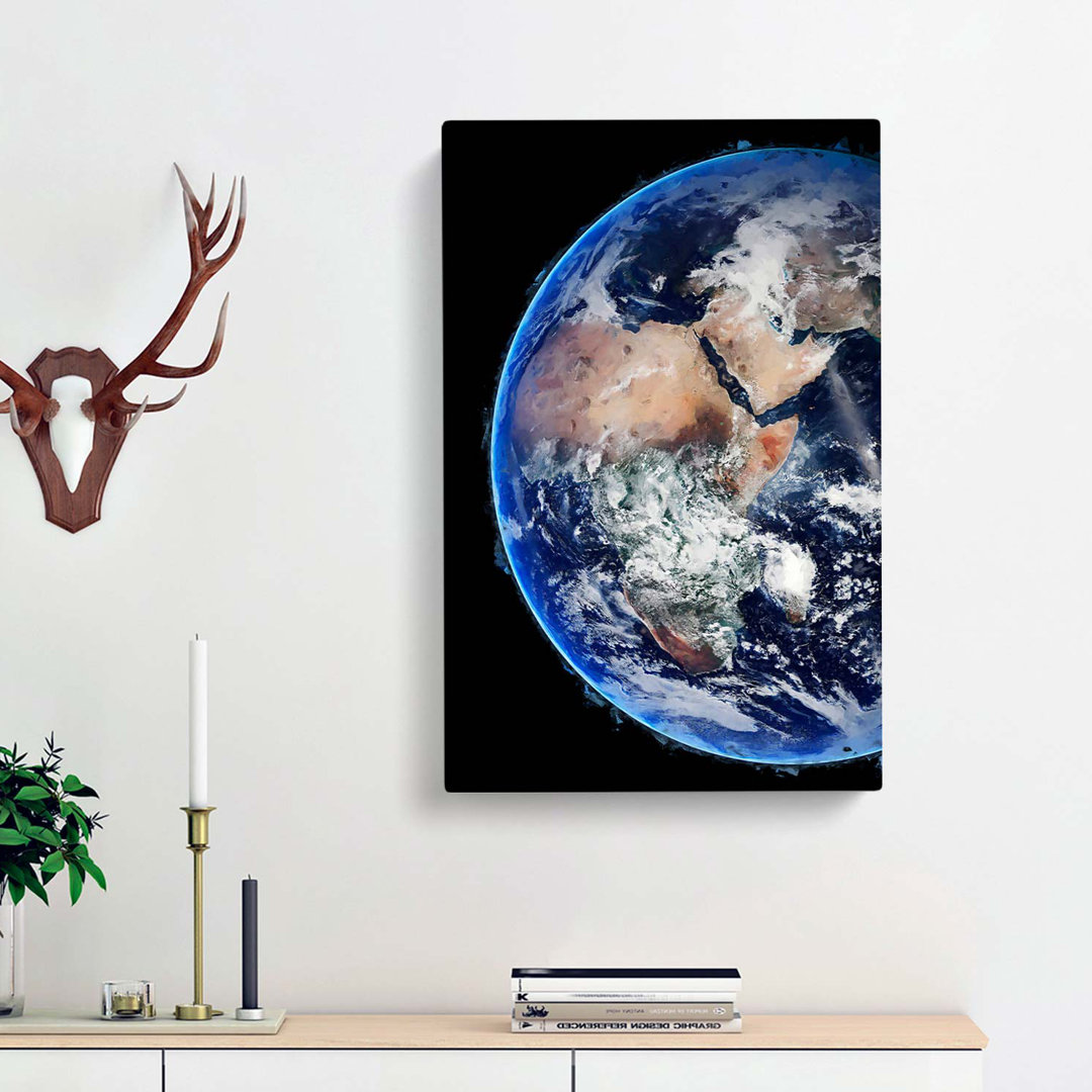 Eastern Hemisphere of Planet Earth - Wrapped Canvas