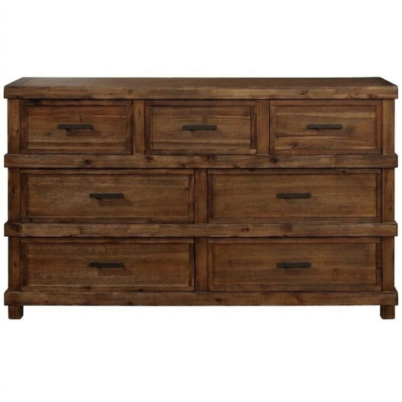 6 tiroirs Rhonda Commode en chêne antique