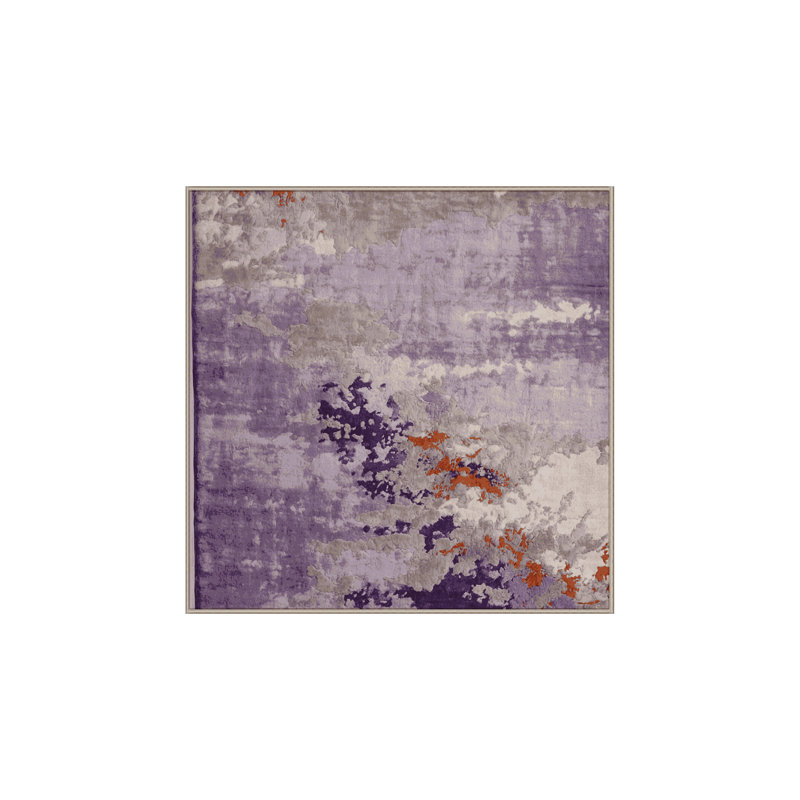 Machine Washable Beige Area Rug, Square 7'
