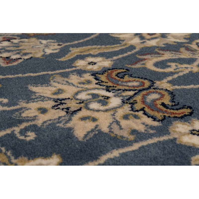 Tapis gris/ivoire en laine fisher Cirro, Rectangle 5 pi 3 po x 7 pi 7 po