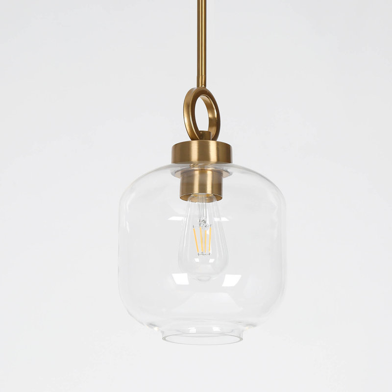 Luminaire suspendu pour îlot de cuisine 1 lumière l 7,8 po en laiton