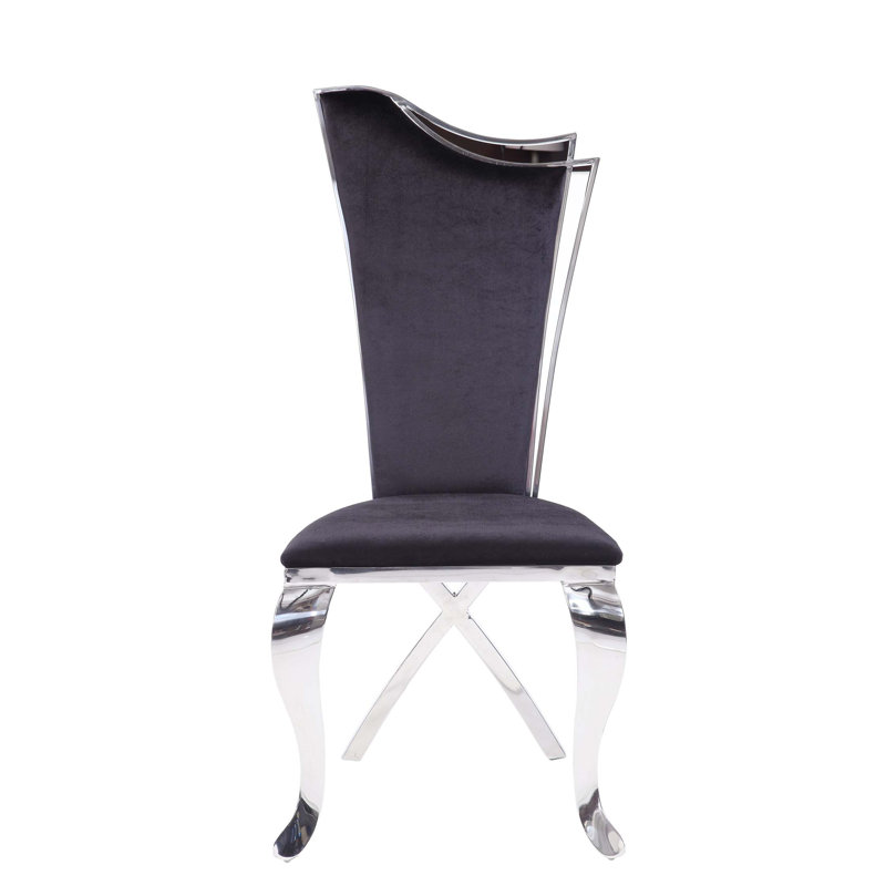 Chaise de salle à manger en acier inoxydable Cyren
