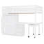 Lit mezzanine multifonctionnel avec escalier, bureau, garde-robe et rangement - Conception peu encombrante pour les enfants et les adolescents-15417712-15417715