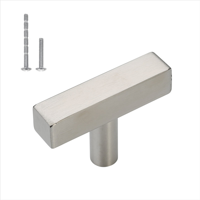Square Knob, Brushed Nickel